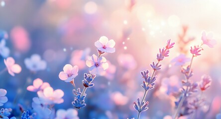 Dreamy Lavender & Flowers, Soft Pastel Bloom