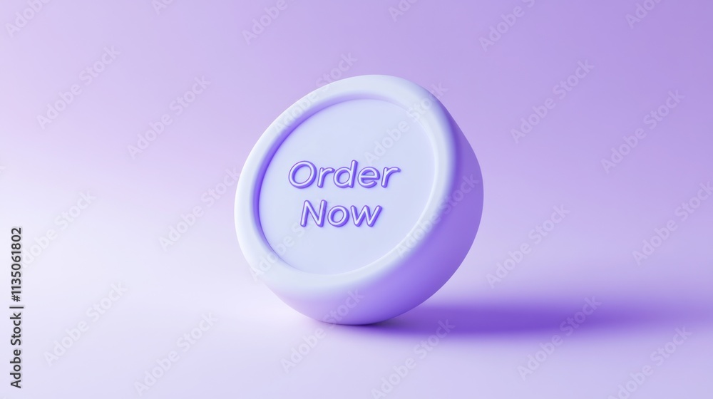 Poster purple button displays order now text
