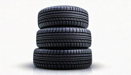 Stacked tires showcase industrial workshop product photography clean environment close-up view durability concept