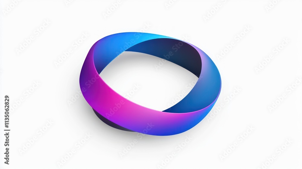 Poster Abstract Colorful Ribbon Loop Design Illustration