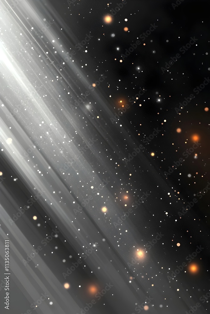 Aufkleber abstract cosmic background featuring diagonal streaks of light and scattered stars, creating a sense