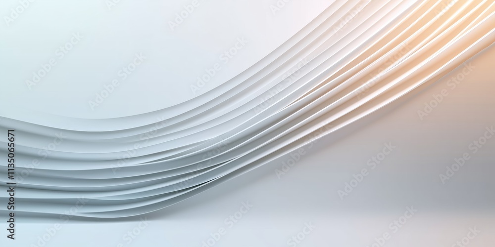 Poster a white background with a series of white lines. the lines are arranged in a way that creates a sens