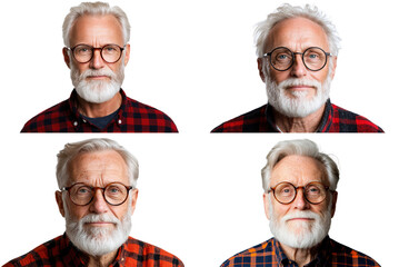 Elderly Man with Expressions   Portrait Series