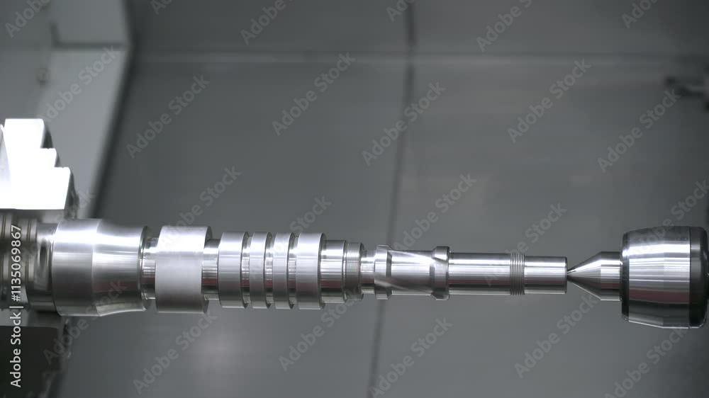 Poster manufacturing professional metalworking machine. industrial concept. programmable modern cnc digital