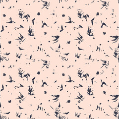 small Seamless floral pattern. Colorful flowers on white background. Elegant template for fashion prints. Vector illustration.