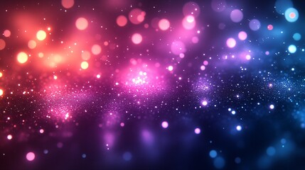 Pink & Blue Bokeh Glitter Background