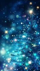 Obraz premium A Christmas tree and light design with technical elements such as circuits.