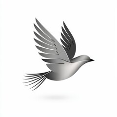 Obraz premium Design of metal bird flying icon logo illustration isolated on white background
