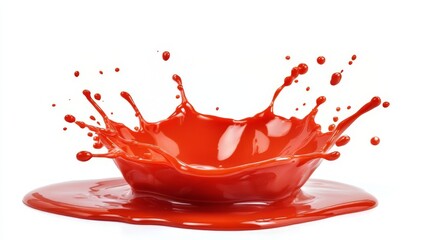 Stunning Red Liquid Splash, Vibrant Color Burst