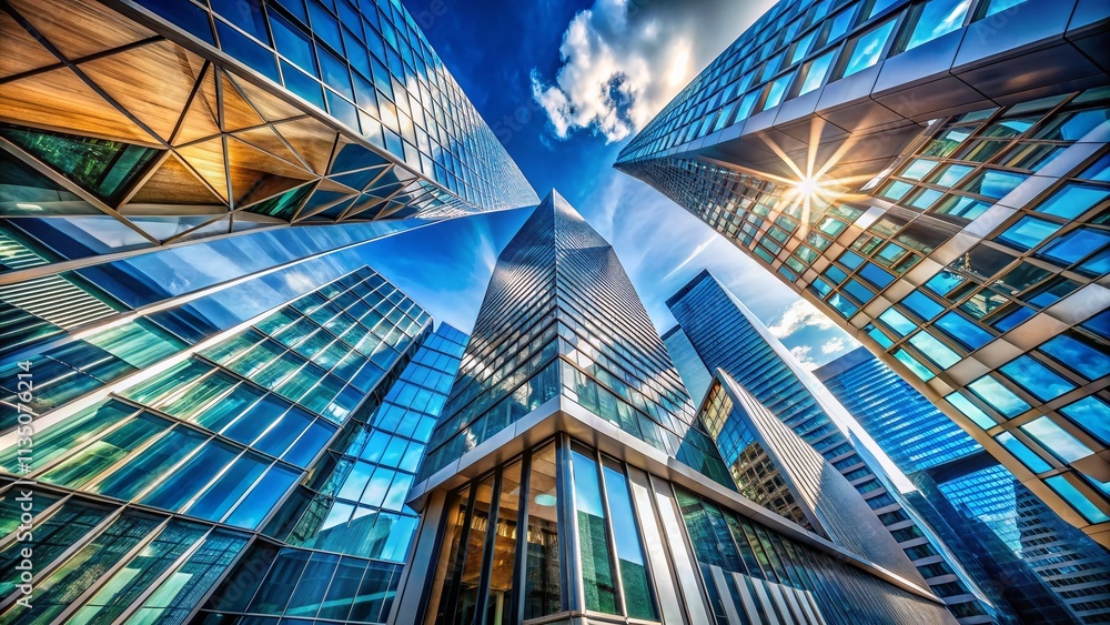 Poster modern architectural structures displaying diverse designs and unique geometries for creative inspir
