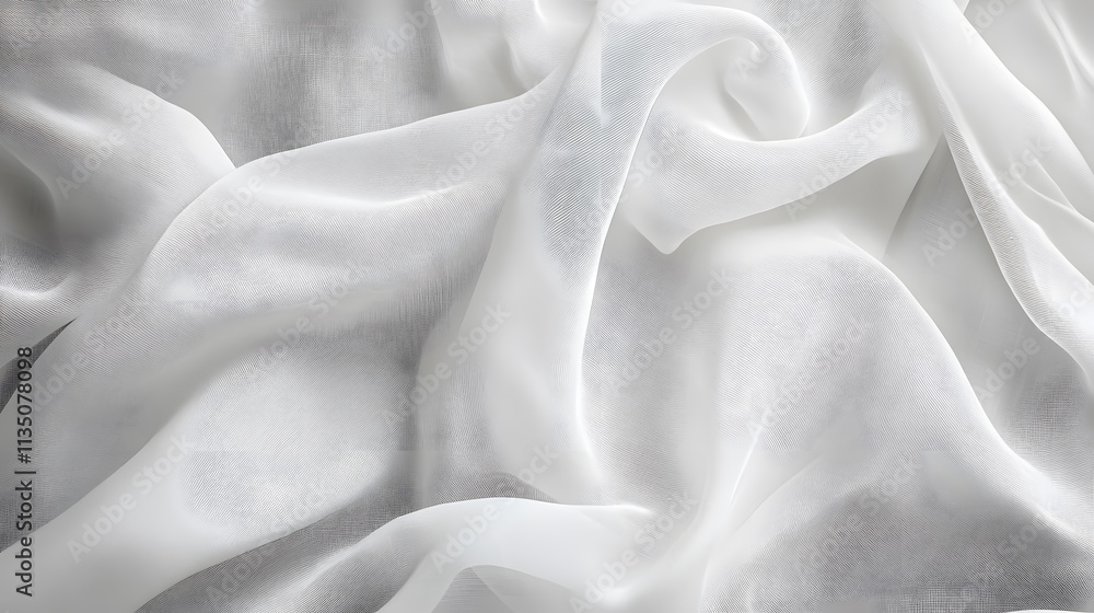 Poster abstract background featuring soft patterns of white and grey cloth textures.