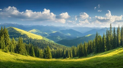 Fototapeta premium panorama of the mountains and sky