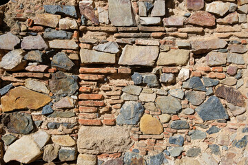 Roman ruins in the archaeological area of Morerías in Mérida, Spain