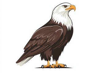 Obraz premium Eagle bird logo design, isolated on white background