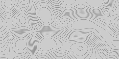 Grey contour maps vector illustration topographic mountain relief background, abstract grey curve lines luxury topographic wavy pattern and geographic grid terrain map with seamless ornament design.