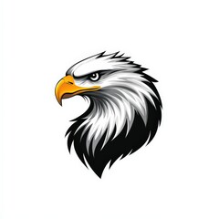 Eagle bird logo design, isolated on white background
