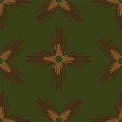 Small colorful flowers and brown flowers, hand drawn. Seamless on a light yellow background. Designed for fabric, fashion, textiles, wallpaper,