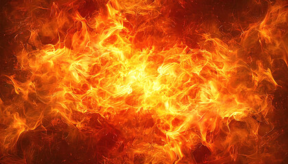 Fototapeta premium Dramatic fire and smoke effect, Bright and hot hellish abstract or blazing fire