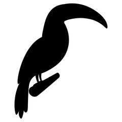 Toucan bird silhouette. Vector illustration isolated on white. © Віталій Баріда