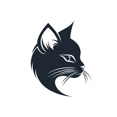 Fototapeta premium Cat logo logotype, symbol icon design, isolated on white background
