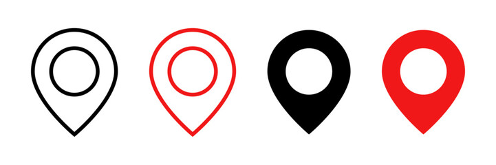 Location pin icon set