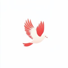 Obraz premium Design of dove icon logo illustration isolated on white background