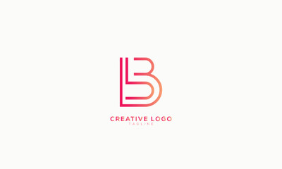 BB B3 3B Abstract initial monogram letter alphabet logo design
