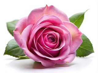 Isolated pink rose, stunning detail in high-resolution floral photography.