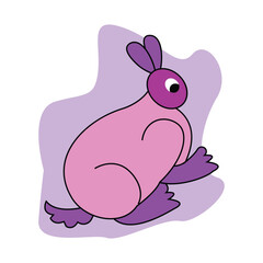 Rabbit free vector art illustration.