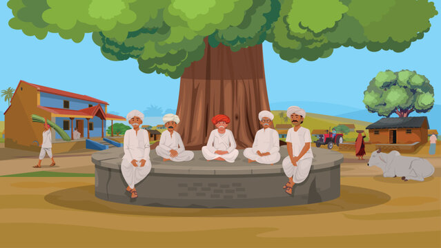 Indian village, Indian village house, Indian Village background
