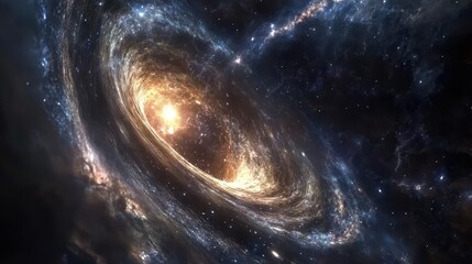 Fototapeta premium Majestic Galaxy Spiral in Deep Space Universe