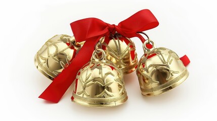 Christmas Bells with Red Bow