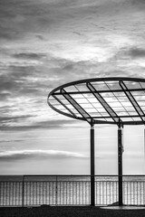 pier in the morning: detail