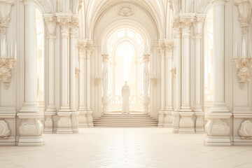 Obraz premium Palace interior background castle hall