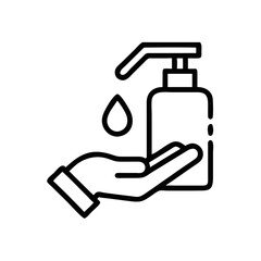 Hand Sanitizer Icon for Hygiene Branding.