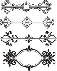 set of vintage floral elements