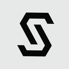 letter logo. s, j, or js. for brands, industries. solid design style. vector design template