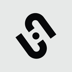 letter logo. n, 2 or u. for brands, industries. Solid design style. vector design template © ARNN