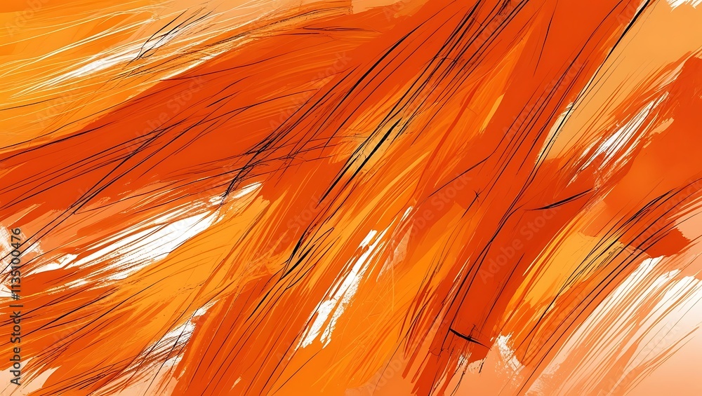 Poster abstract orange scratch background. generative ai.