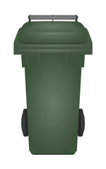 Green waste bin. vector illustration