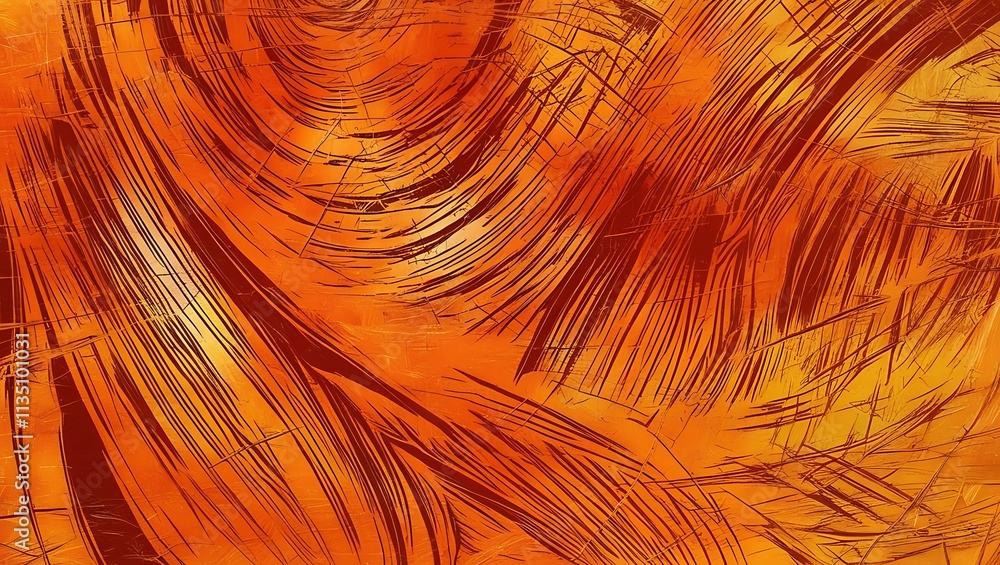 Poster abstract orange scratch background. generative ai.