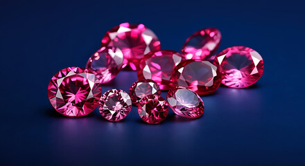 diamonds on red background