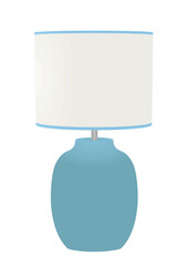 Blue table lamp. vector illustration