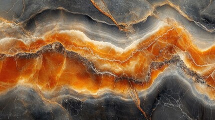 Abstract Onyx Marble Texture: A Symphony of Orange and Gray