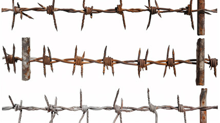 Transparent PNG of a Set of Barbed Wires Cut-Out – Perfect for Industrial and Design Projects"
"Clear PNG Image of Cut Barbed Wire Set – Ideal for Creative and Graphic Designs"