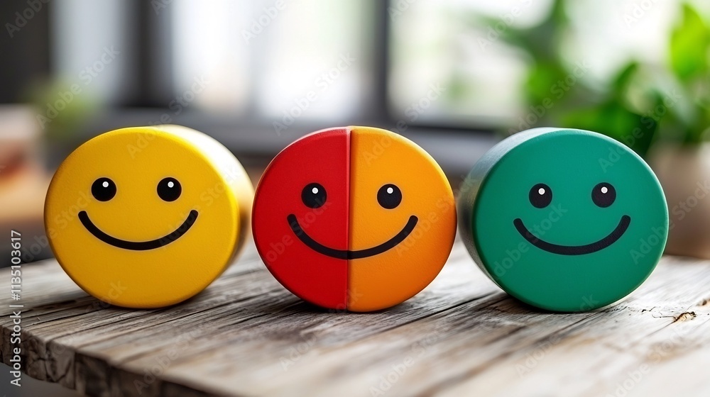 Aufkleber business dashboard displaying sentiment analysis pie chart with emotive faces
