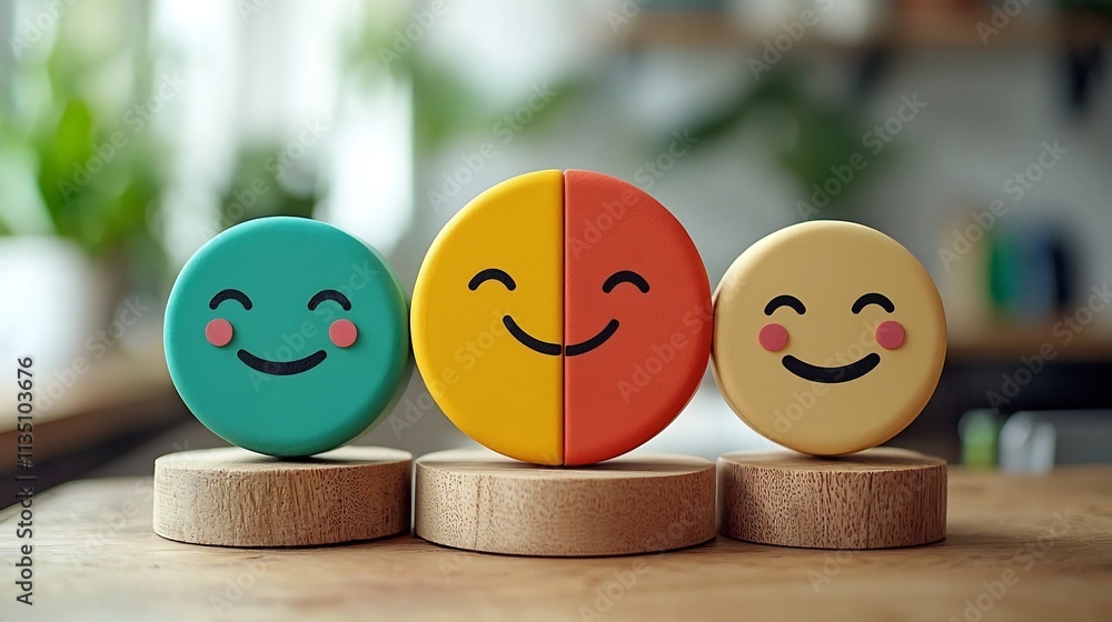 Aufkleber business dashboard displaying sentiment analysis pie chart with emotive faces
