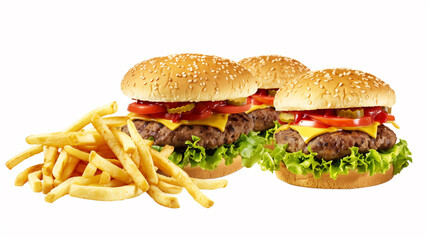 Transparent PNG of a Set of Delicious Burgers – Perfect for Food and Culinary Designs"
"Clear PNG Image of a Set of Tasty Burgers – Ideal for Restaurant and Creative Projects