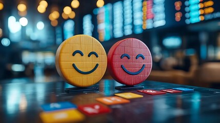 Business Dashboard with Sentiment Analysis Pie Chart of Customer Feedback Emotions