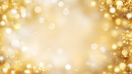 Golden Festive Sparkle: Shimmering bokeh lights create a luxurious and celebratory background perfect for holidays or special occasions.